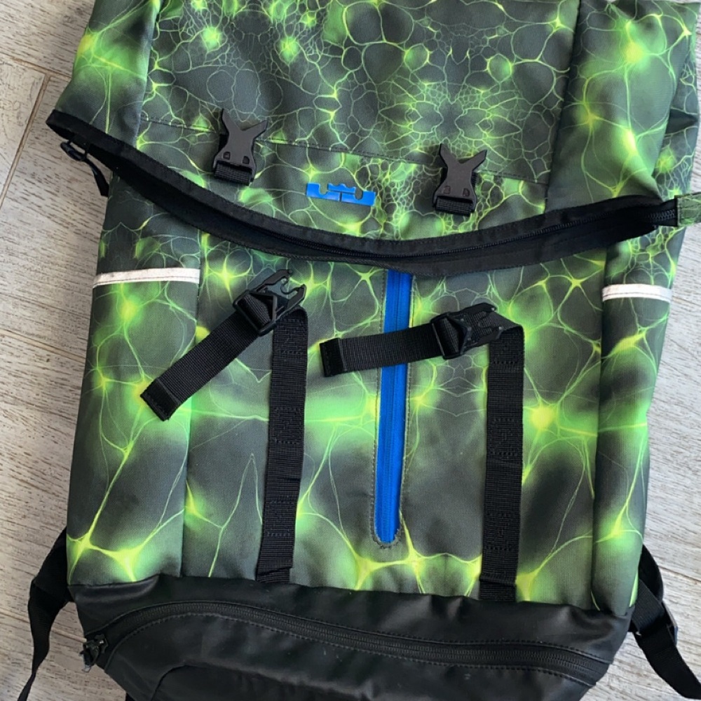 Vibrant Green and Black Backpack